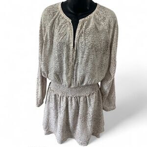 Rails Cream and Brown Patterned Dress